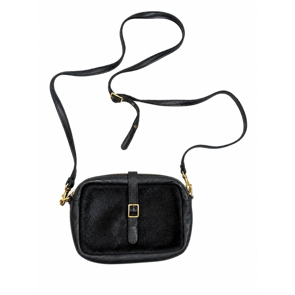 Clare V Leather Bag Black Pony Hair Quiet Luxury Minimalist Classic Scandi Chic
